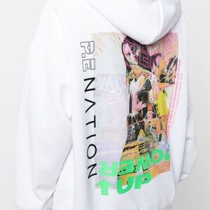 P.E nation White hoodie Power Up